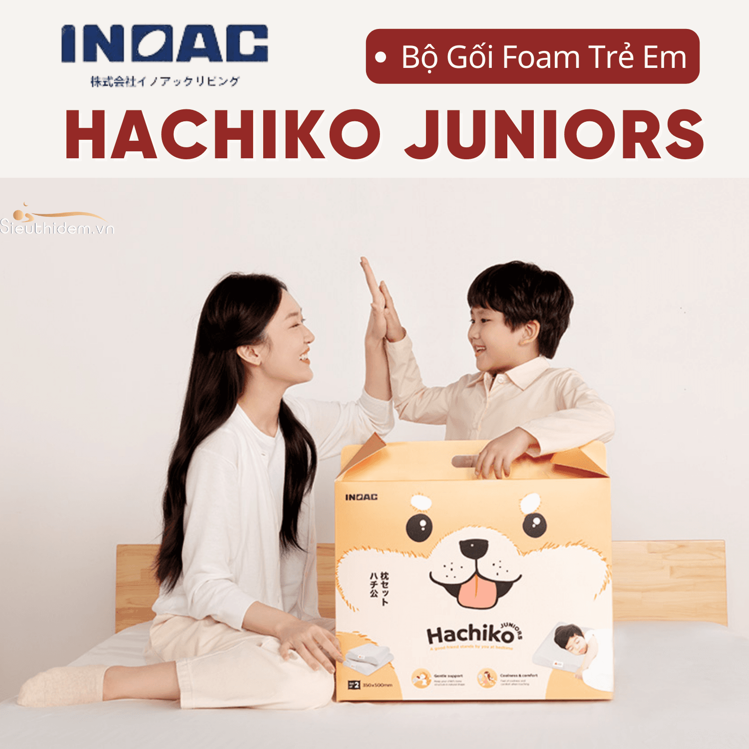 Bộ gối Foam Trẻ Em Hachiko Juniors
