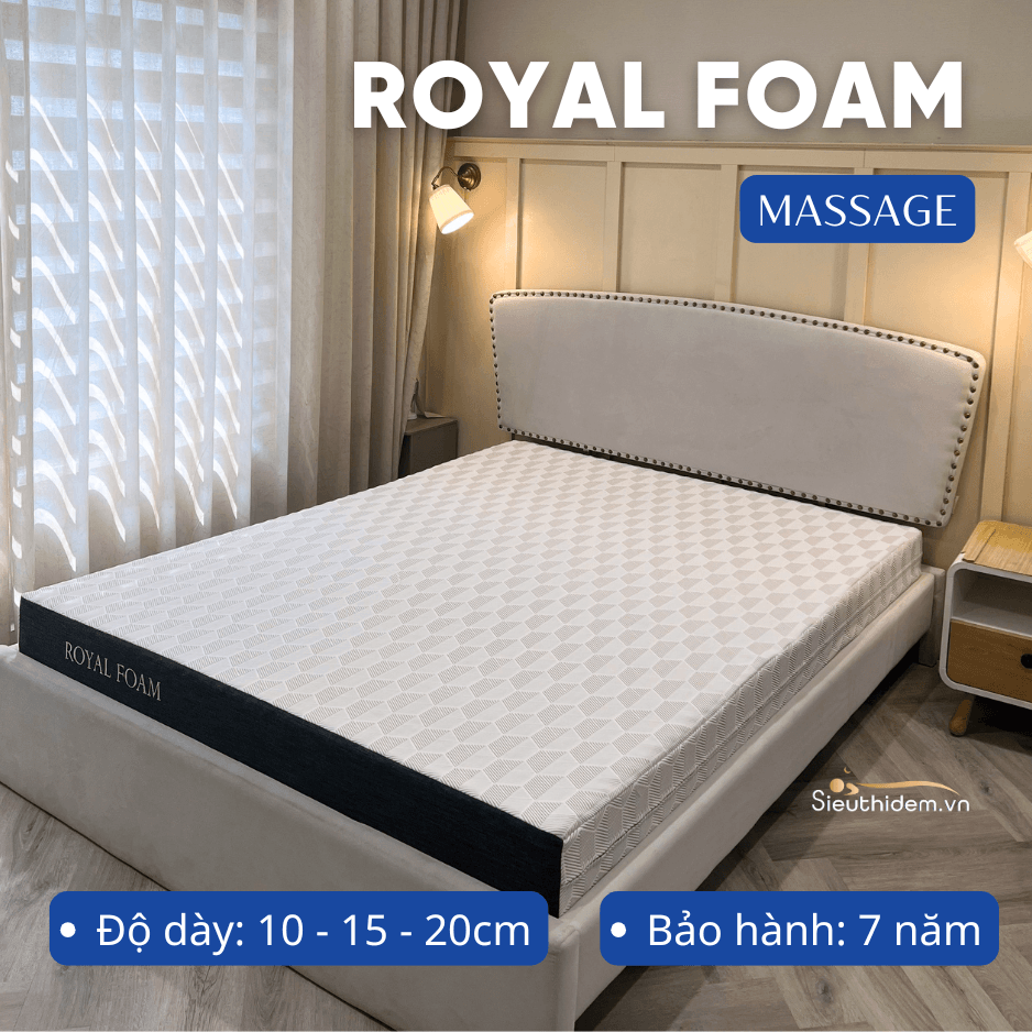 Đệm foam đa tầng Royal Foam Massage 15 cm (160 x 200)-0