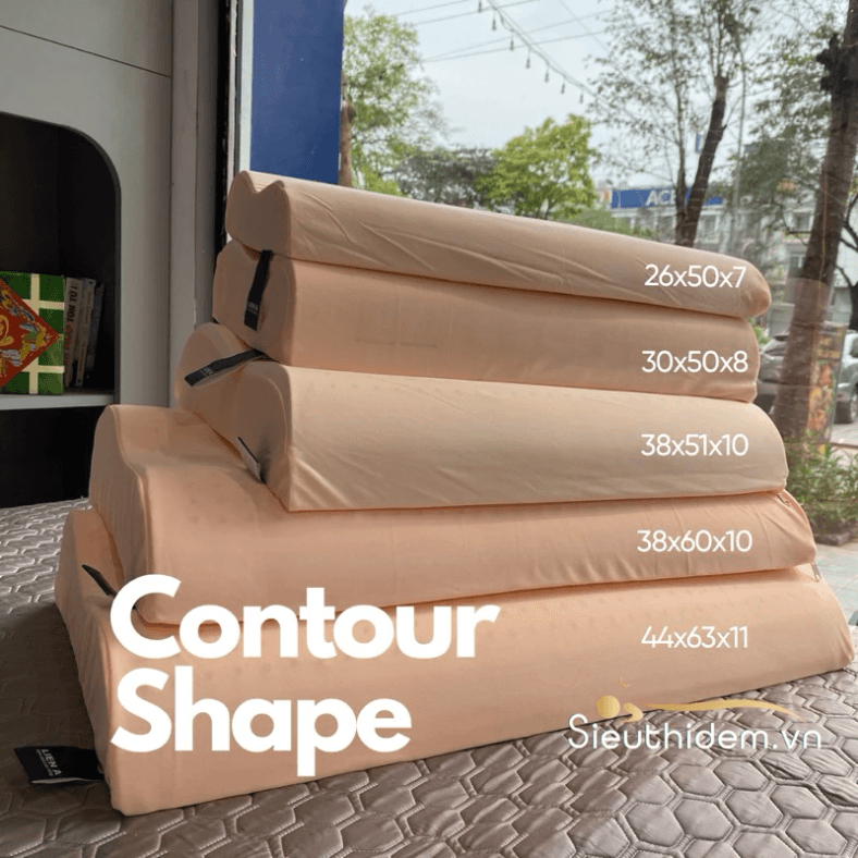 Gối cao su Liên Á Contour (30 x 50)-0