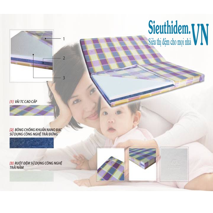 Đệm bông chống khuẩn Hanvico-2